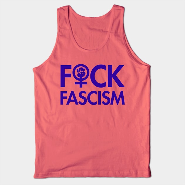 FCK Fascism - censored - purple Tank Top by Tainted